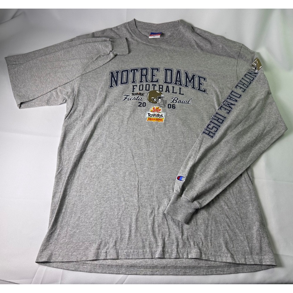 Notre Dame Fighting Irish Champion Football 2006 Tostitos Fiesta Bowl L/s XL